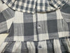 Ready Stock : Grey Checkers Princess Long Sleeve Dress (Linen)