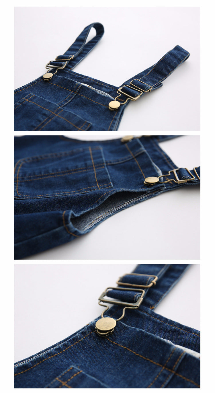 Ready Stock : Jeans Suspender Dress