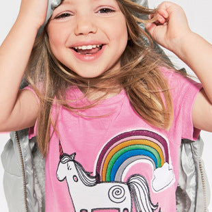 Ready Stock : The Rainbow Unicorn Short Sleeve T-Shirt (Restock - Batch 2)