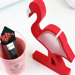 READY STOCK : Hand-Painted Flamingo Wood Money Box