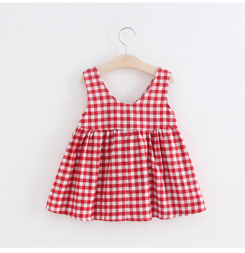 Ready Stock : Red Checkers Dress