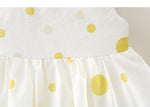 Ready Stock : Green Polka Dots Dress (Free Matching Hat)