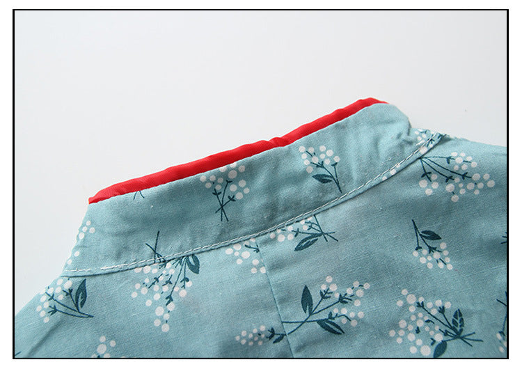 Ready Stock : Flower Cheongsam  Dress (Mint)