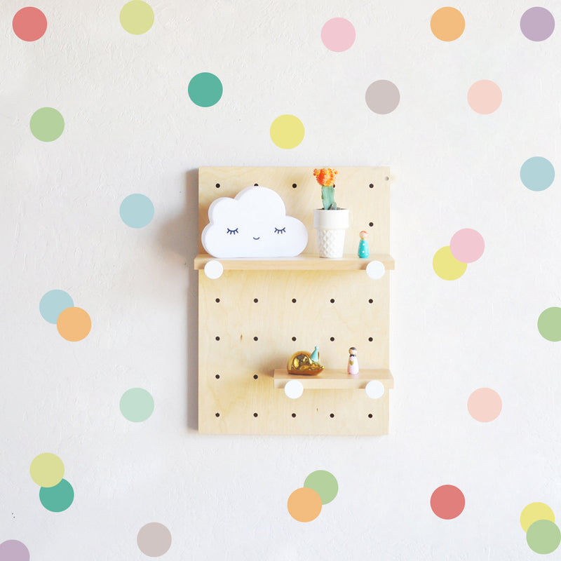 Ready Stock : Colourful Dots NURSERY STICKERS