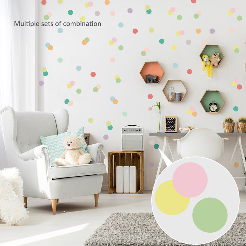Ready Stock : Colourful Dots NURSERY STICKERS