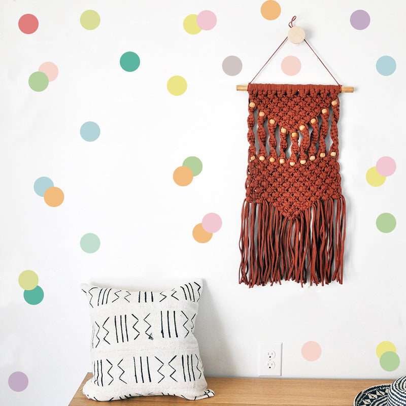 Ready Stock : Colourful Dots NURSERY STICKERS