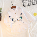 Ready Stock : Meow Meow Long Sleeve Shirt (Suitable for boy & girl)