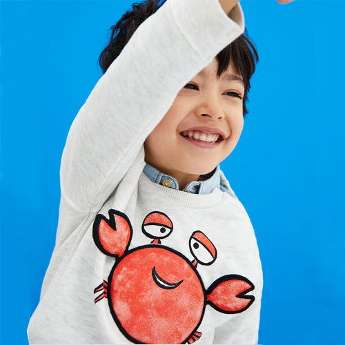 Ready Stock :The Smiling Crab Jumper (Unisex)