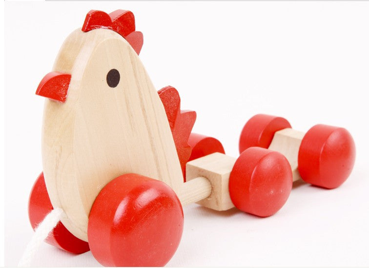 PRE-ORDER : EGG LAYING HEN WOODEN PULL TOY