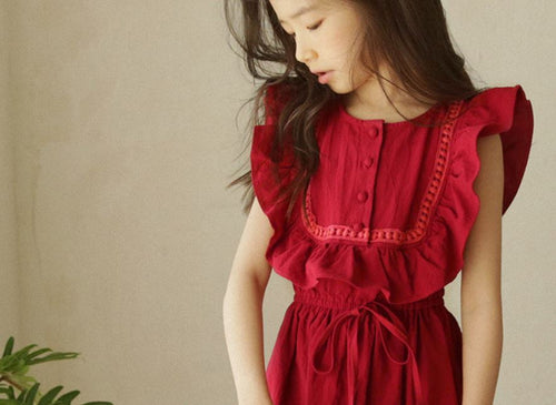 Pre Order : Summer Cotton Dress (Red)