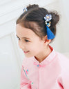 Ready Stock : Blue Bloom Hairclips (Pair)