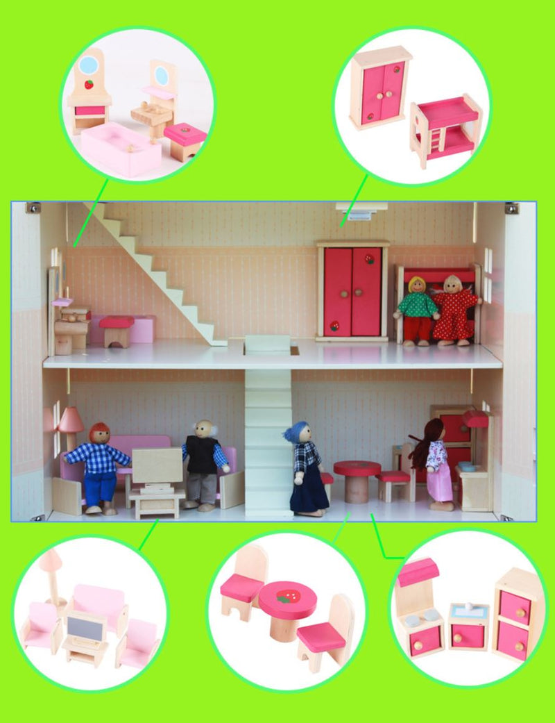 Pre-Order : Wooden Toy House (Design 3)