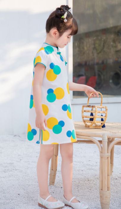 Ready Stock : Polka Dots Cheongsam