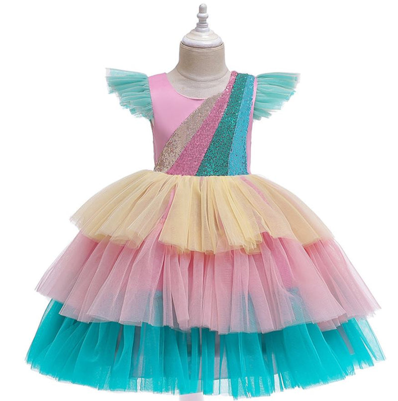 Pre Order : The Rainbow Dress ( Pink)