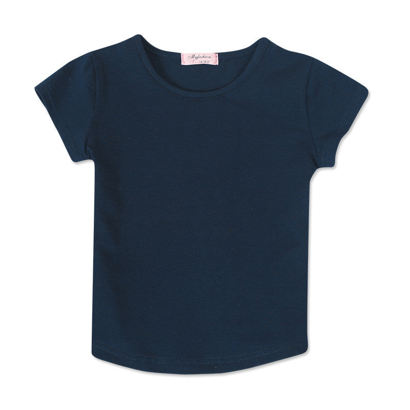 Ready Stock : Dark Blue Plain Short Sleeve T-Shirt