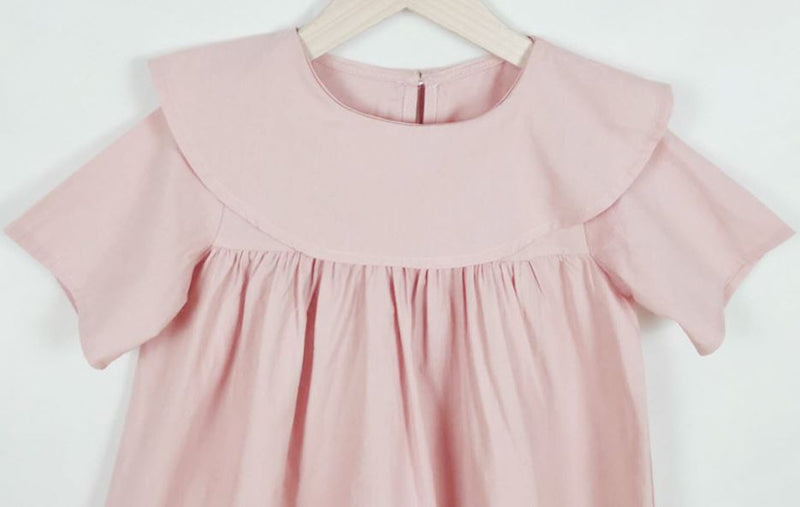 Ready Stock : Dusty Pink Princess Cotton Dress