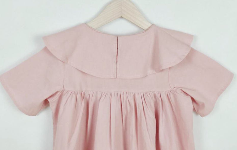Ready Stock : Dusty Pink Princess Cotton Dress
