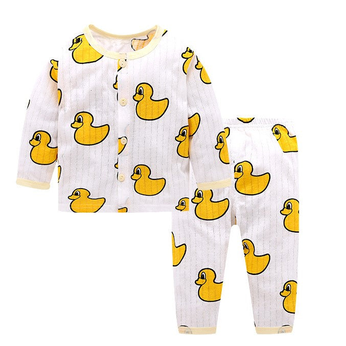 Ready Stock : Breathable Cotton Pajamas Set (Duck Design 1)