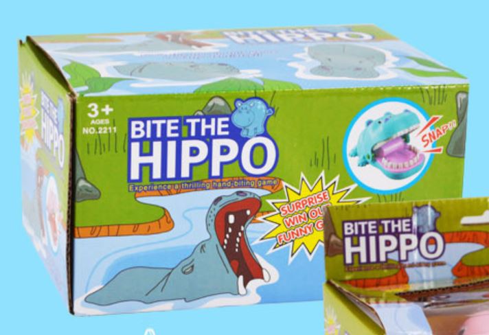 READY STOCK : Dentist Hippo Biting Fun Game ( Pink / Blue)