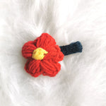 Ready Stock : Red Flower Crochet Hairclip