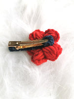 Ready Stock : Red Flower Crochet Hairclip
