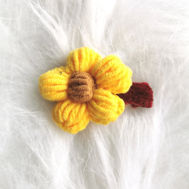 Ready Stock : Yellow Flower Crochet Hairclip
