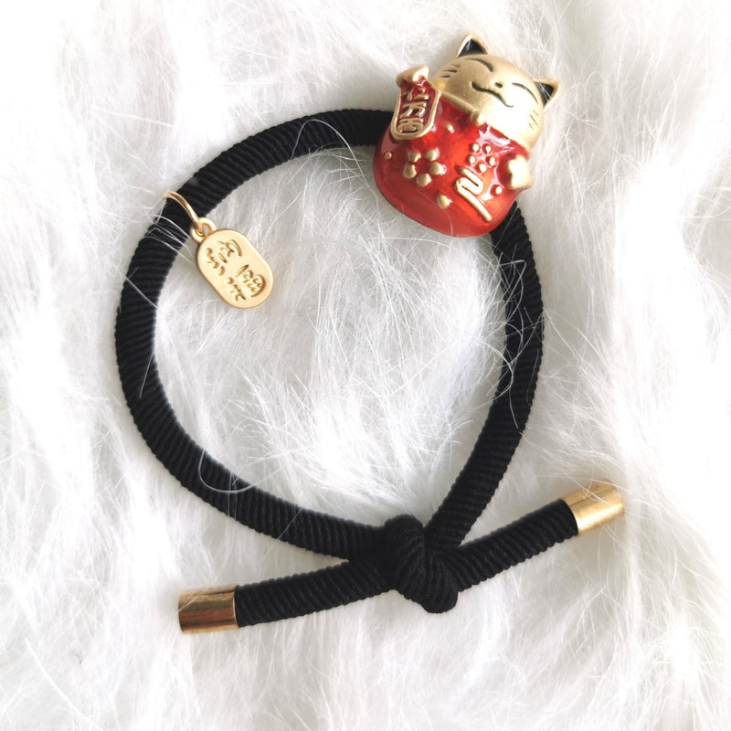 Ready Stock :Lucky Cat (Red) HairTie