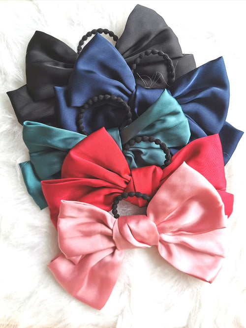 Ready Stock: Big Bow Hair Tie (Emerald Green)