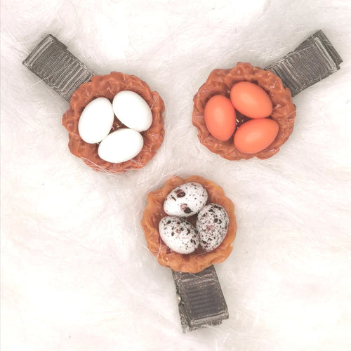 Ready Stock : Chicken and Egg Hairtie / Hairclip