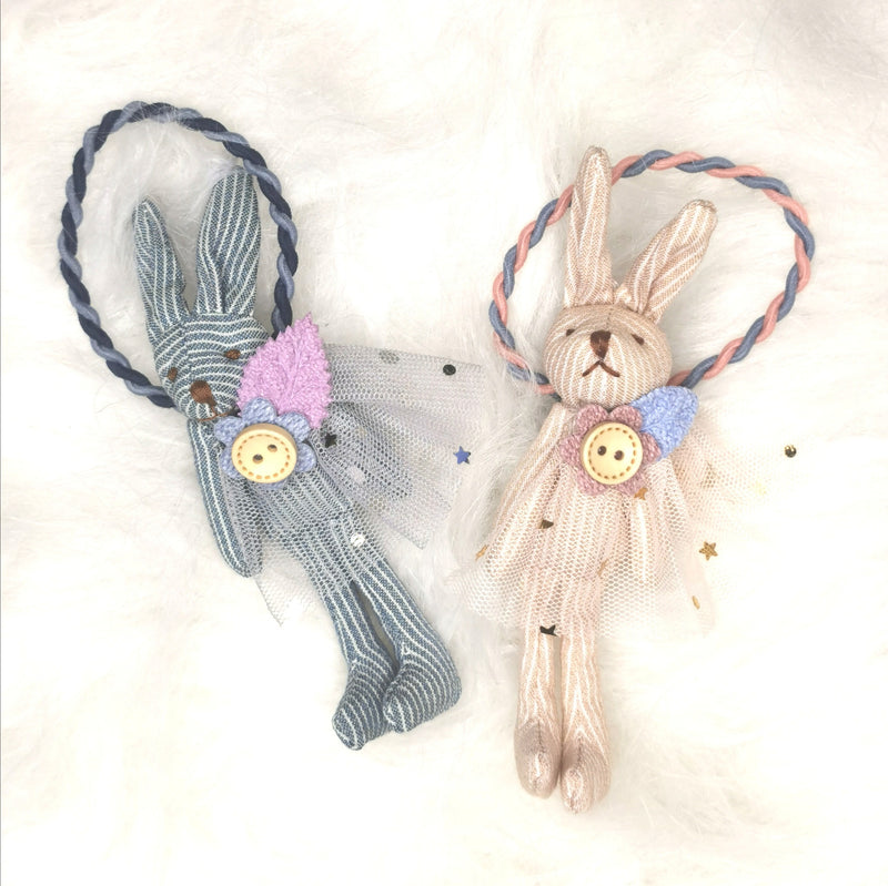 Ready Stock: Blushy Rabbit Hair Tie (Pink/ Blue)
