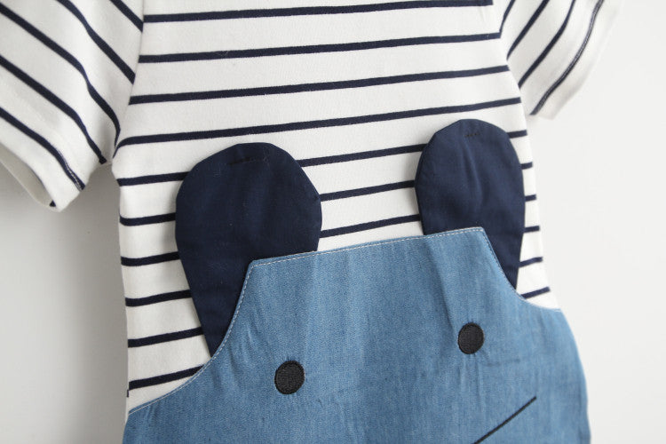 Ready Stock : Little Mice Stripe Dress