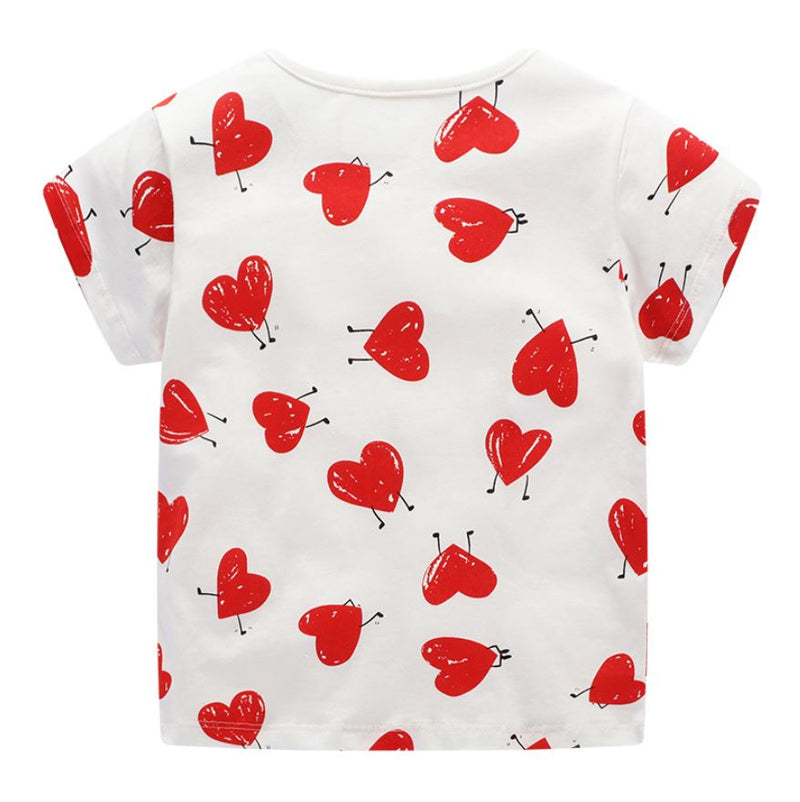 Ready Stock: Red Heart Short Sleeve T-Shirt