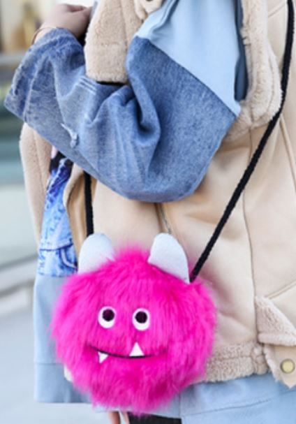 Ready Stock : Fluffy Monster Sling Bag