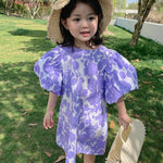 Pre Order :  Puffy Sleeve Blossom Dress (Design 1)