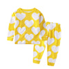 Ready Stock : Yellow Heart Girl Pajamas Set