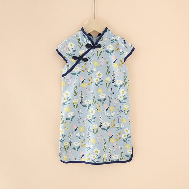 Ready Stock : Girl Cotton Cheongsam (Design 3)