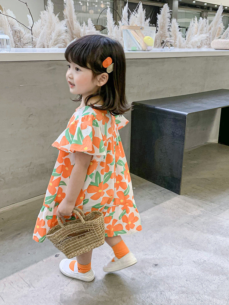 Ready Stock : Orange Blossom Dress