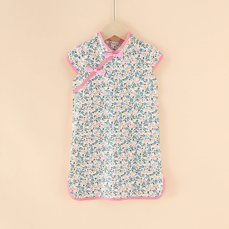 Ready Stock : Girl Cotton Cheongsam (Design 4)