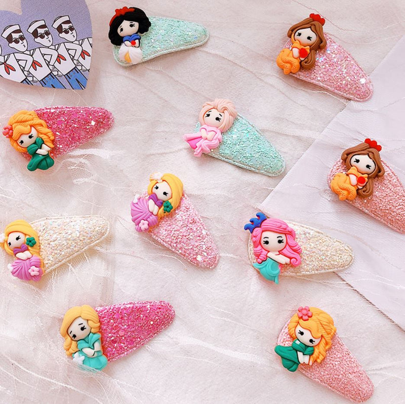 Ready Stock : Princesses Hairclip (4 Designs Available)