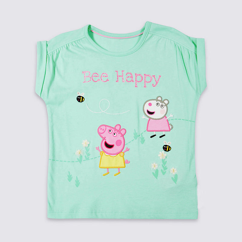 Ready Stock  : Peppa Bee Happy Short Sleeve T-Shirt
