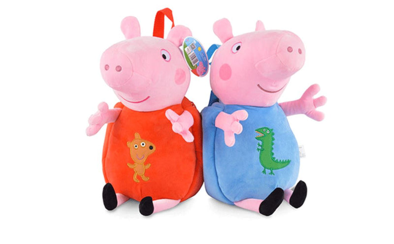 Pre-Order : George Pig Backpack + Plush Doll Toy Set