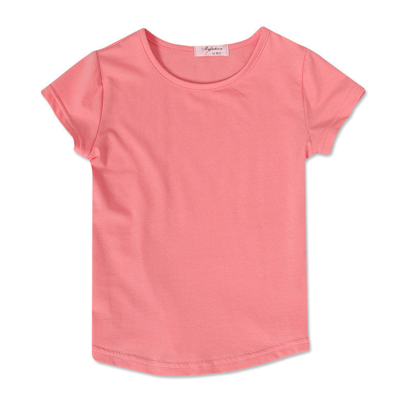 Ready Stock : Pink Plain Short Sleeve T-Shirt