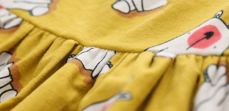Ready Stock : Yellow Polar Bear Dress
