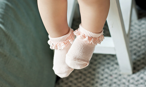 Ready Stock : Pink Ruffle Socks (Restocked)