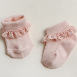 Ready Stock : Pink Ruffle Socks (Restocked)