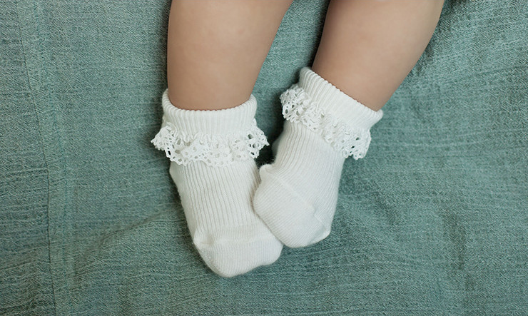 Ready Stock : Ruffle Socks (White)