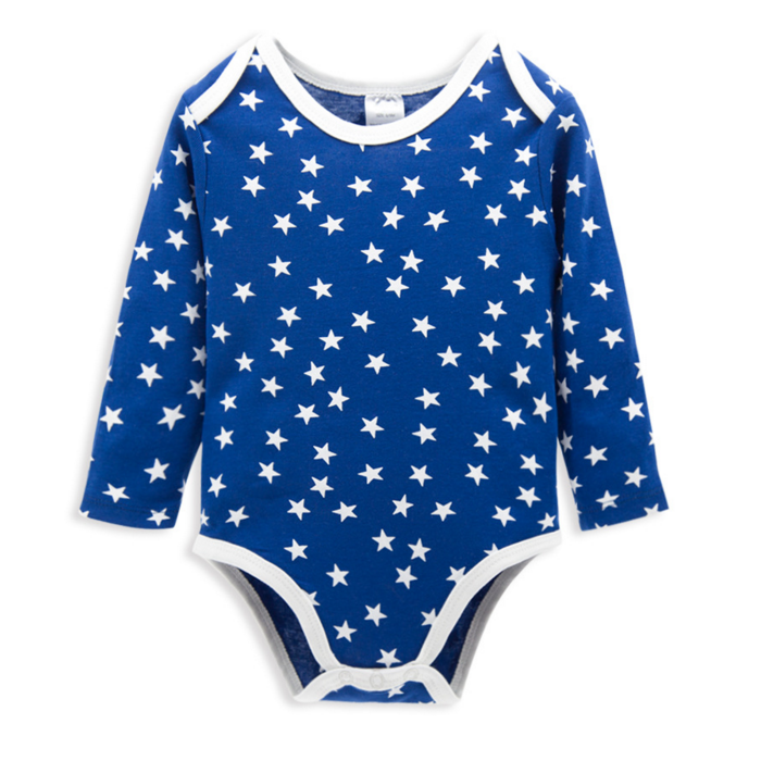 Ready Stock : Blue Star Long Sleeve Baby Romper