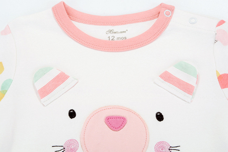 Ready Stock : Pinky Bear Baby Sleepsuit