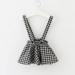 Ready Stock : Checkers Suspender Dress (Black)