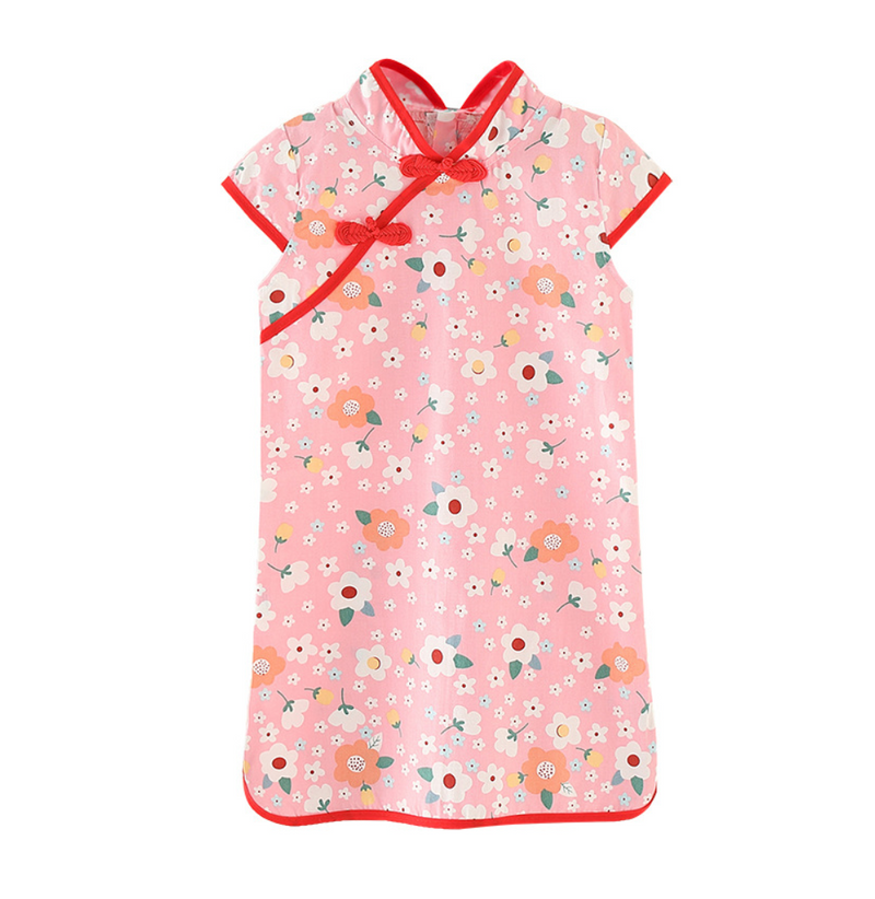 Ready Stock : Girl Cotton Cheongsam (Design 2)